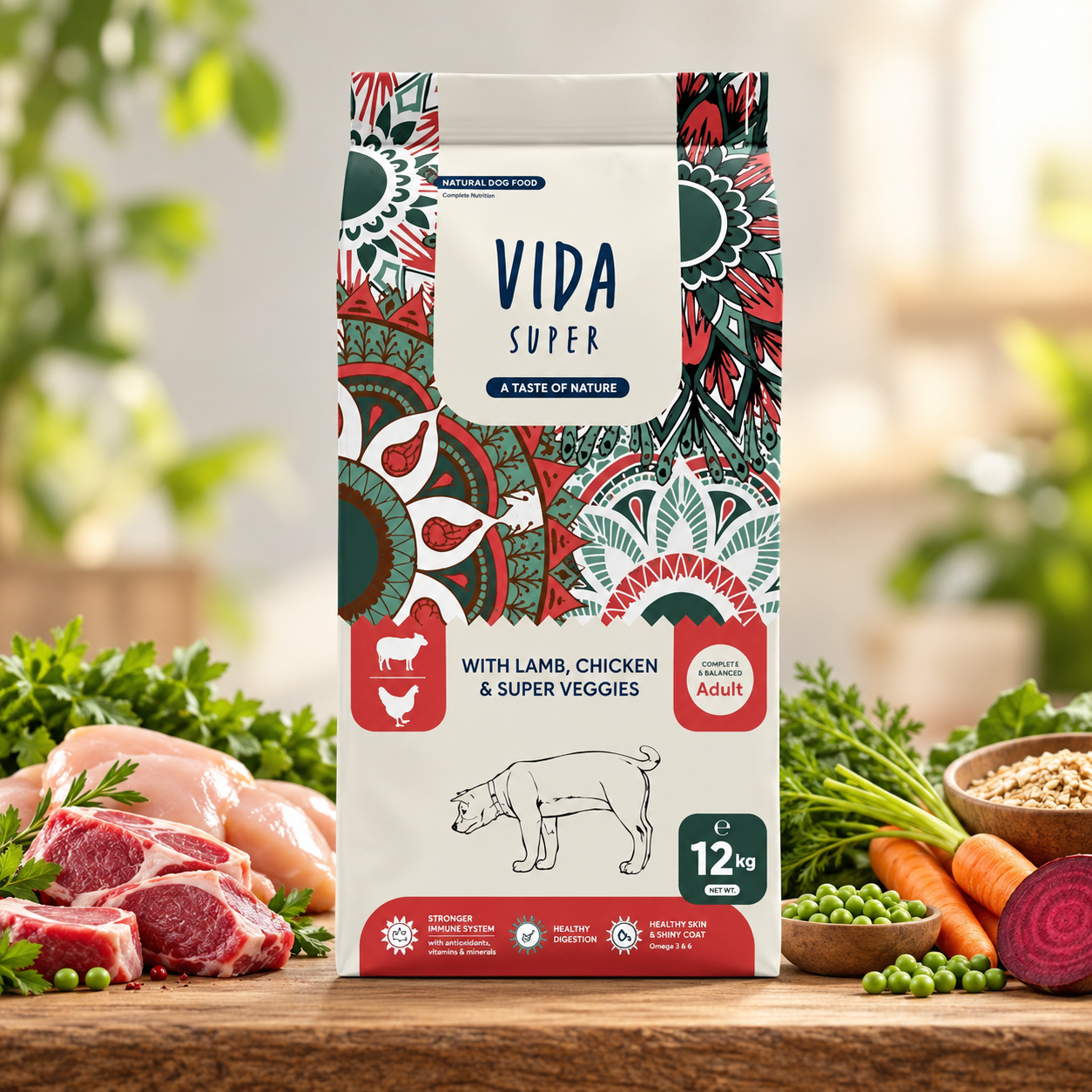 Vida Super With Lamb Chicken &Super Veggies 12kg