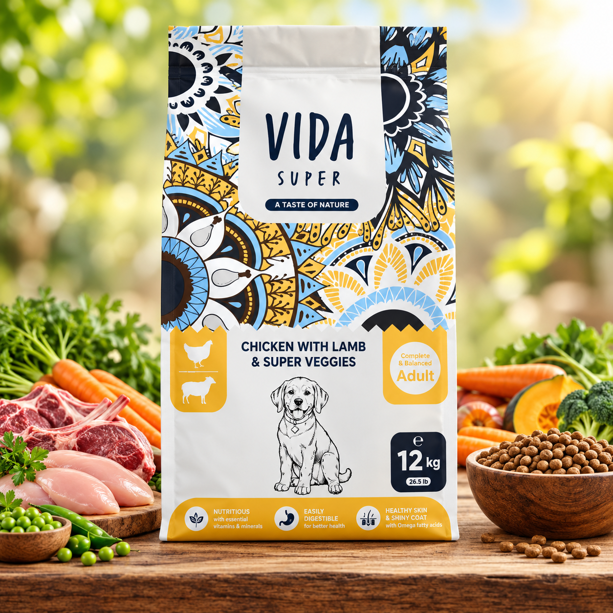 Vida Super Chicken With Lamb & Super Veggies 12kg