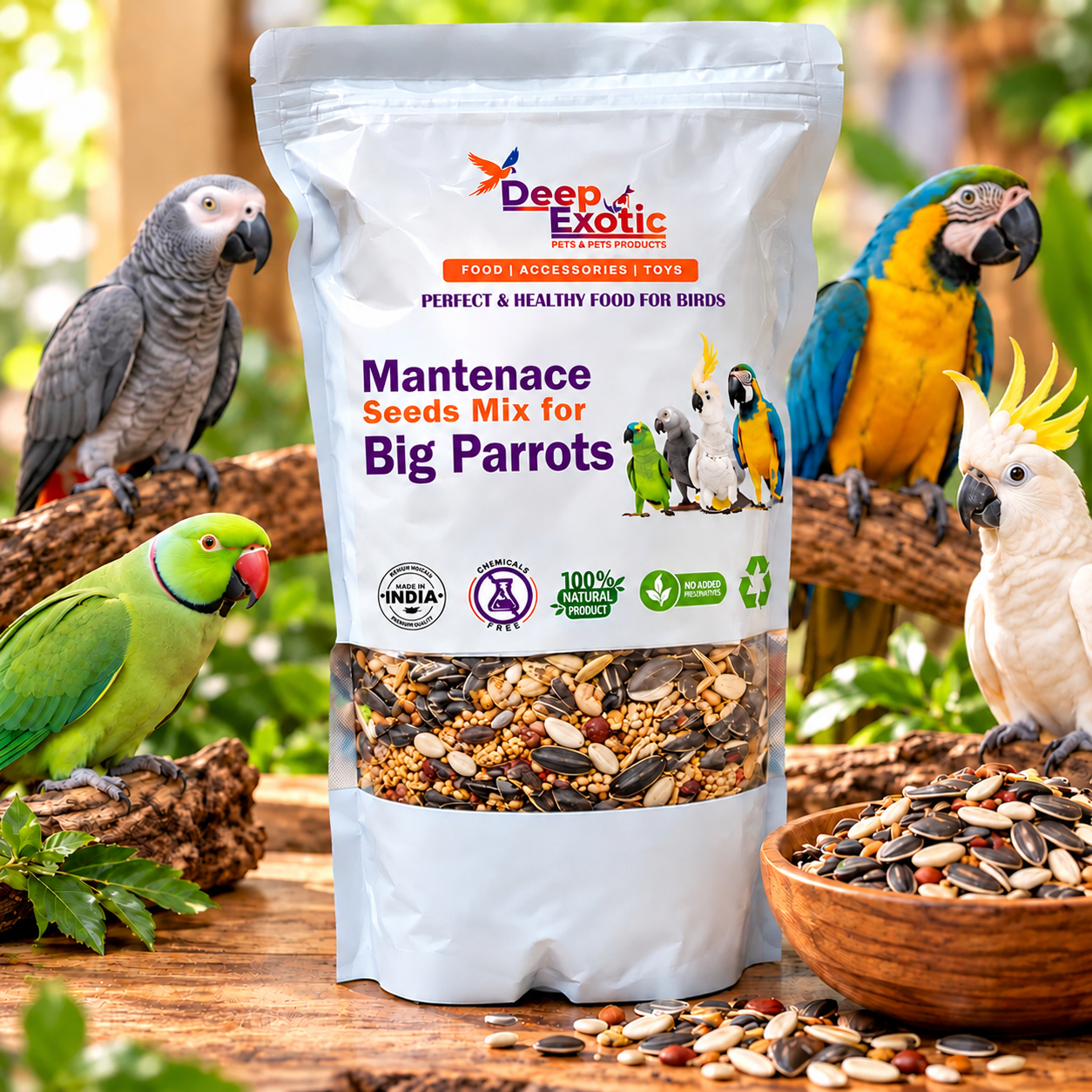 Maitenace Seed Mix For Big Parrot