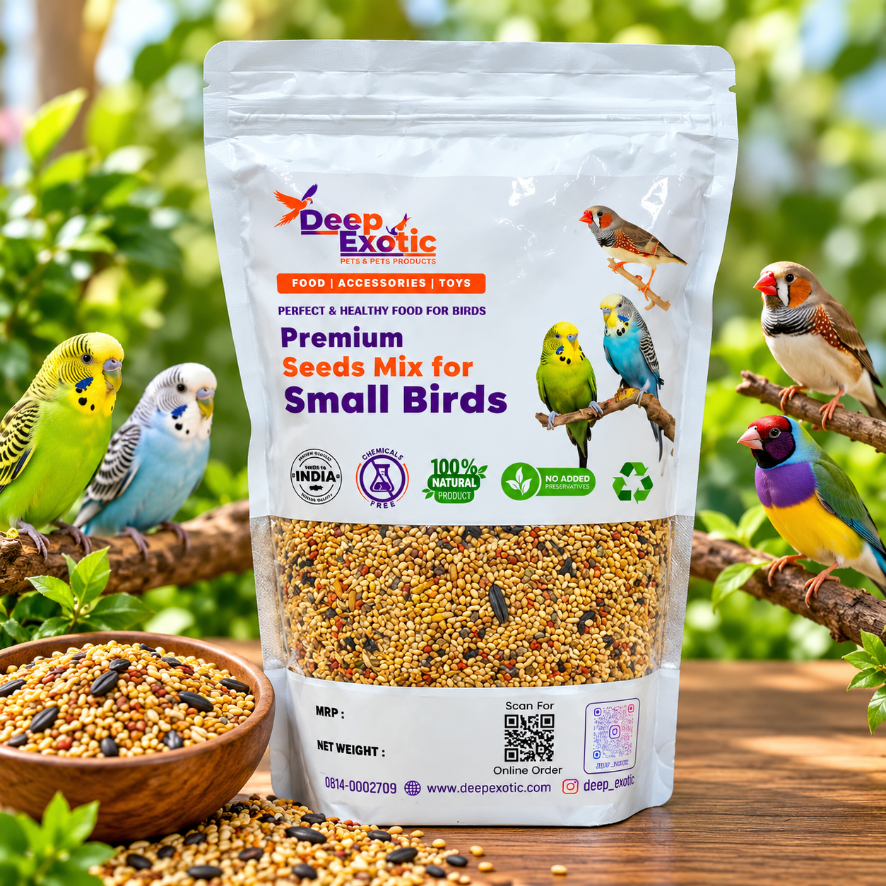 Premium Seed Mix For Small Birds