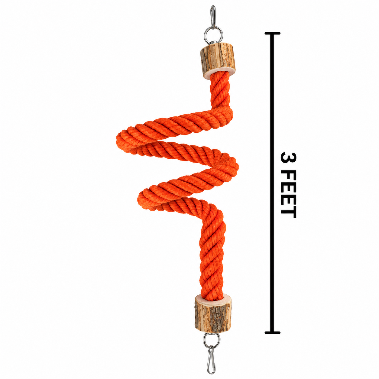 T-72  Large Parrot Color  Twist Rope Toy