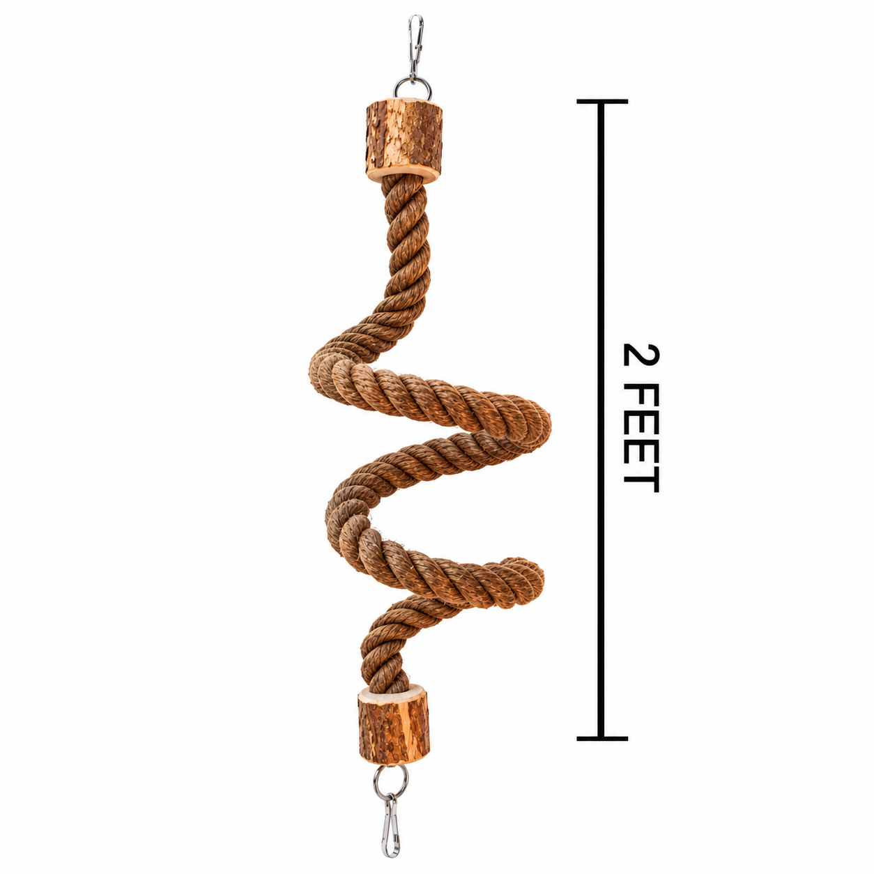 T-73 Small & Medium Parrot Natural Twist Rope Toy