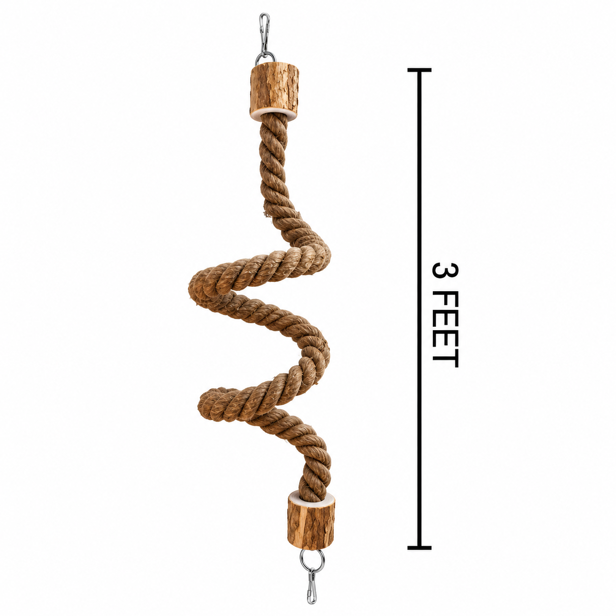 T-74 Small & Medium Parrot Natural Twist Rope Toy