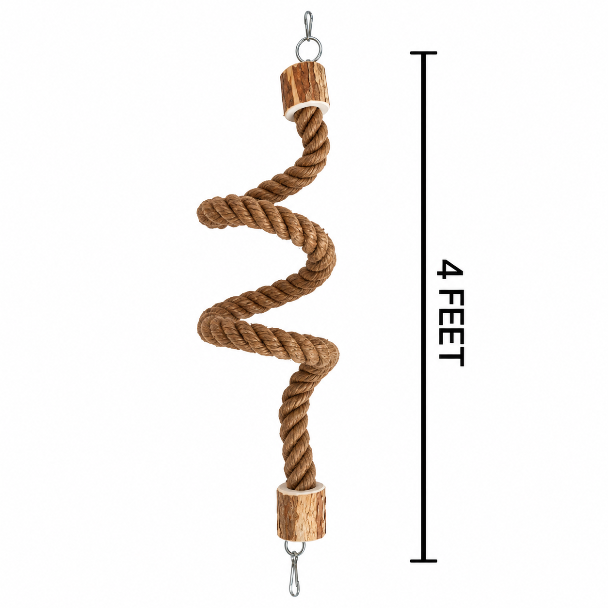 T-75 Small & Medium Parrot Natural Twist Rope Toy