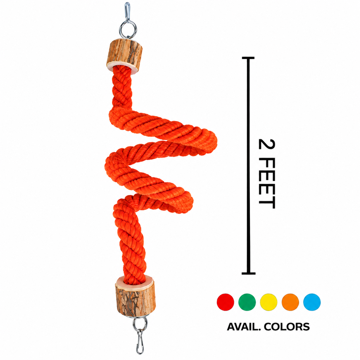 T-76 Small & Midium Parrot Color Twist Rope Toy