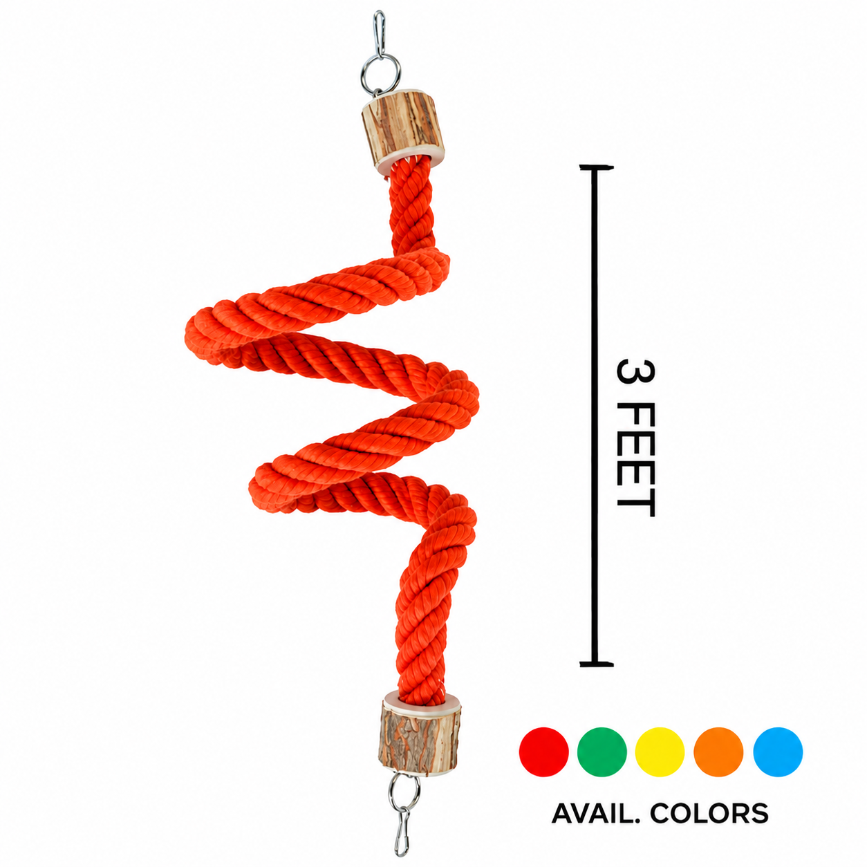 T-78  Small & Midium Parrot Color Twist Rope Toy